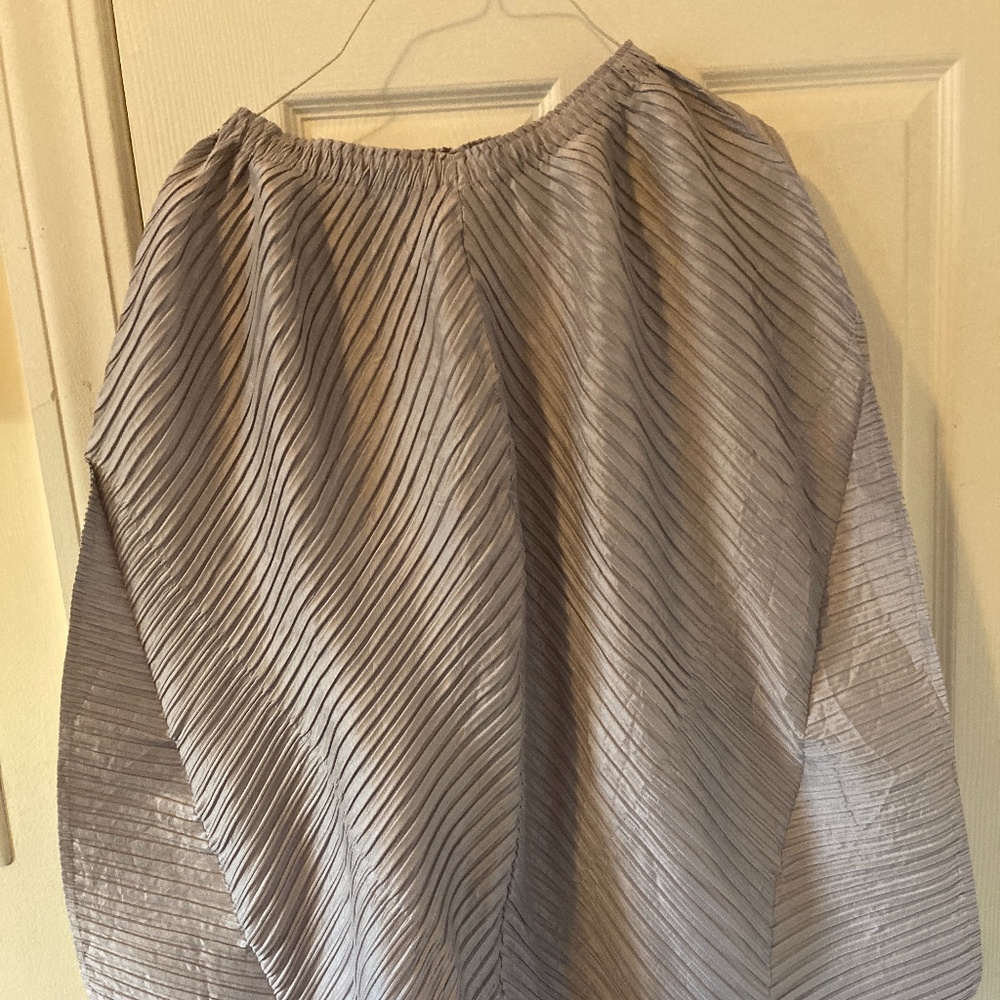 Size 2 miyake skirt silver